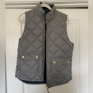 J. Crew Women’s Gray Quilted Vest